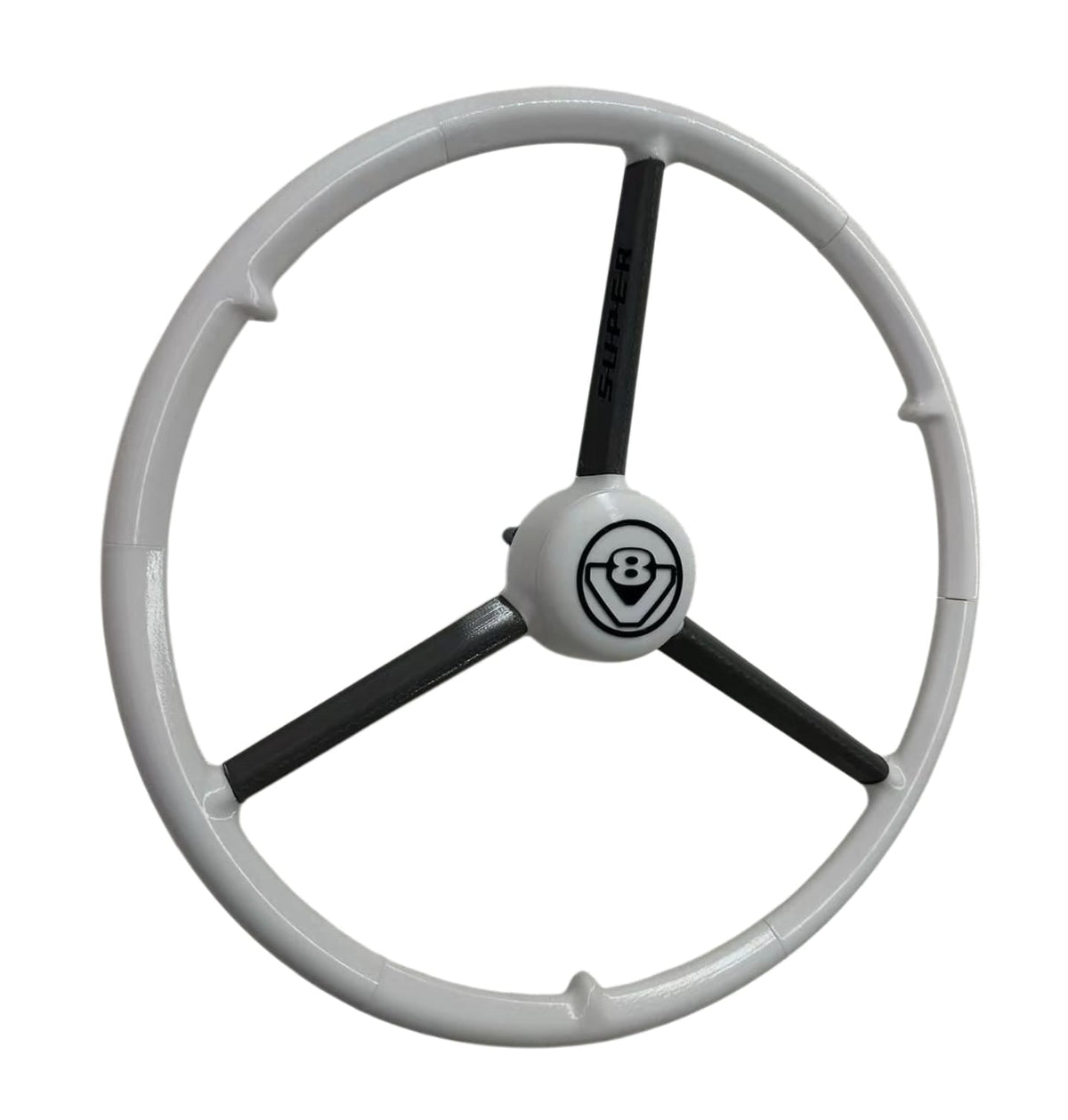 Volant 50 cm Blanc et Branches Noir V8 SCANIA, Volant de simulation camion, Logitech, Thrustmaster