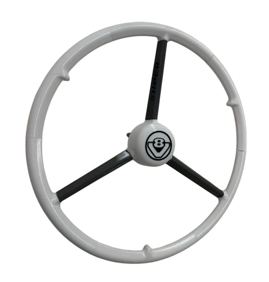 Volant 50 cm Blanc et Branches Noir V8 SCANIA, Volant de simulation camion, Logitech, Thrustmaster