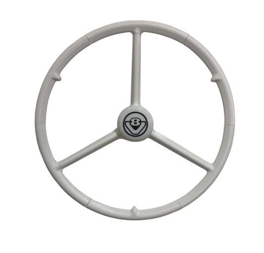 Volant 3 branches, Volant 50 cm Blanc, V8 SCANIA, volant de simulation camion