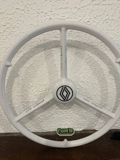 Volant 50 cm Renault blanc, 3 branches, Volant de simulation camion, Logitech, Thrustmaster