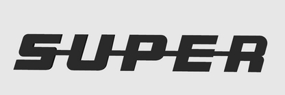SUPER – Logo et décorations modernes pour setup gaming, bureau et camions. Un design unique et durable pour affirmer votre style
