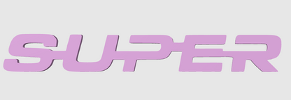 SUPER – Logo et décorations modernes pour setup gaming, bureau et camions. Un design unique et durable pour affirmer votre style
