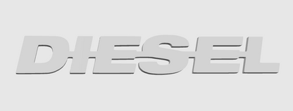 DIESEL – Logo et décorations robustes pour setup gaming, bureau et camions. Design puissant et durable pour affirmer votre univers