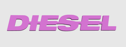 DIESEL – Logo et décorations robustes pour setup gaming, bureau et camions. Design puissant et durable pour affirmer votre univers