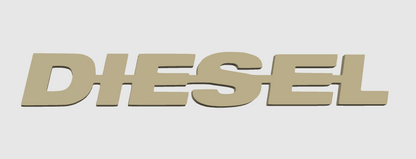 DIESEL – Logo et décorations robustes pour setup gaming, bureau et camions. Design puissant et durable pour affirmer votre univers