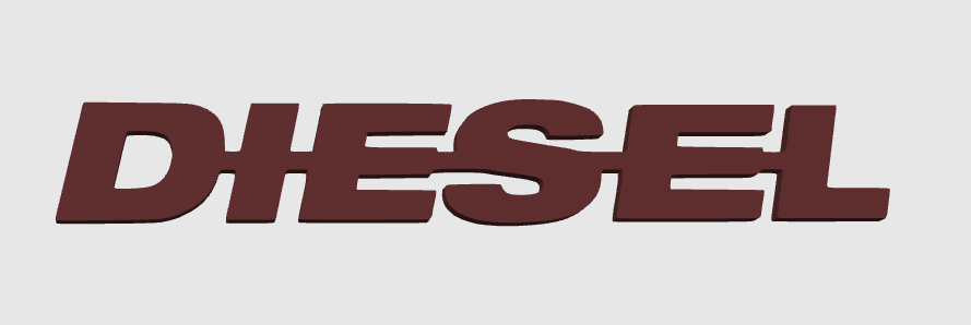 DIESEL – Logo et décorations robustes pour setup gaming, bureau et camions. Design puissant et durable pour affirmer votre univers