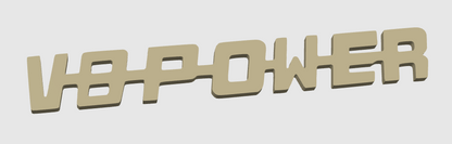 V8 POWER – Logo et décorations inspirés par la performance. Parfait pour setup gaming, bureau et camions. Design puissant et durable