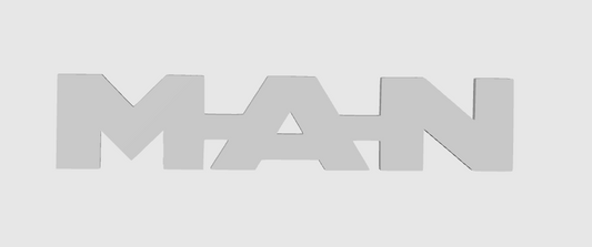 MAN – Einzigartiges Logo und Dekorationen für Gaming-Setups, Büros und LKWs. Modernes und langlebiges Design für einen individuellen Stil.