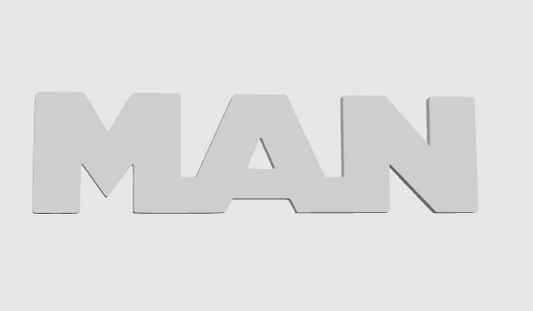MAN – Einzigartiges Logo und Dekorationen für Gaming-Setups, Büros und LKWs. Modernes und langlebiges Design für einen individuellen Stil.