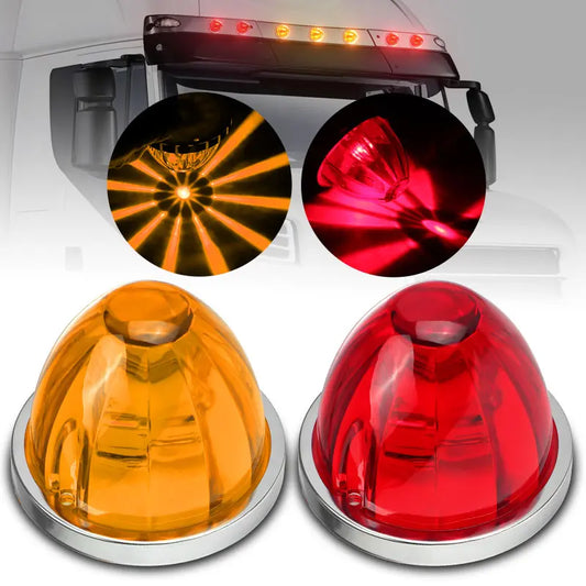 12V 24V Big Watermelon Led Marker Light Turn Signal Lamp Indicators Warning Light For Truck Trailers Caravan Bus Van Lorry