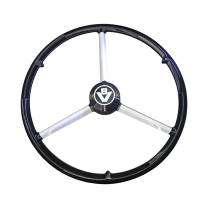 Volant 50 cm Noir et Branches blanc, V8 Scania, Volant de simulation camion, Logitech, Thrustmaster