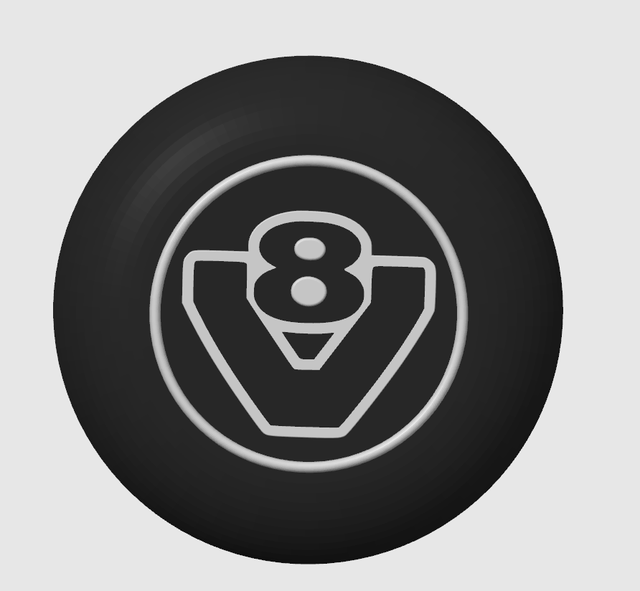 Capôt Logo Scania V8 pour volant 53 cm