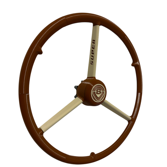 Volant 50 cm Marron beige, V8, SCANIA volant de simulation camion, décoration fond de cabine camion