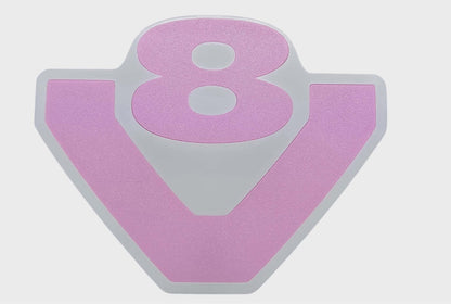 Logo V8 Rose Premium – Personnalisation Camion & Simulateur
